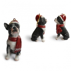 Boston Terrier Christmas Tree Ornaments